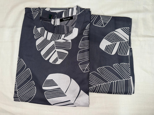 Navy Botanical High-Neck Co-ord Set #RCO2005