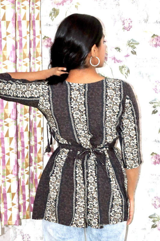 Moonlit Blossom Short Kurti #RSK3009